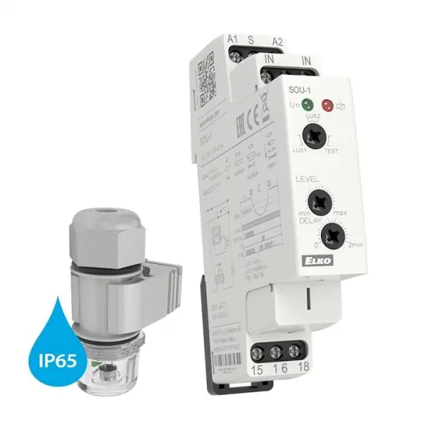 Aktuální ELKO-EP 7551 SOU-1/230V + čidlo Soumrakový spínač analogový, vč. ext. senzoru, 230V