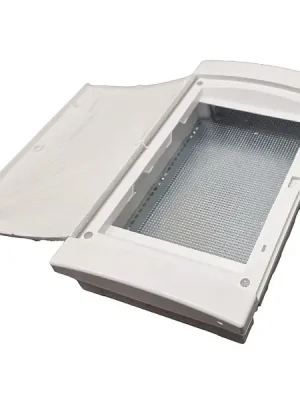 Tovární Cena Noark 113425 PNF-MM 2x18W Plastové multimediální IT rozvodnice bílá dvířka, pod omítku