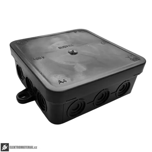 Bezpečná Platba Krabice Tracon PDF100X100 rozbočovací, s naklapávacím víčkem, 100x100x40 mm, vnější úchyty pro montáž na povrch, IP 54