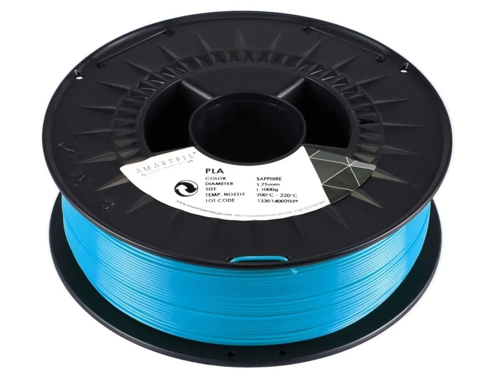 Autentický PLA filament safírově modrý 1,75 mm Smartfil 1 kg