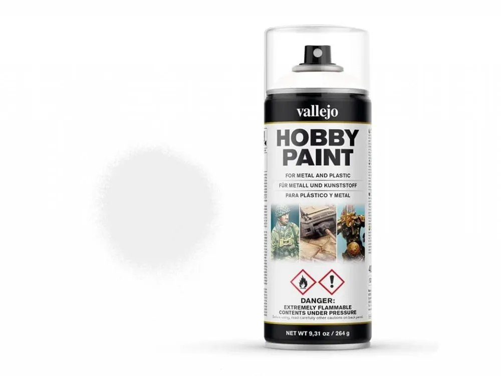 Vysoce Kvalitní Vallejo Aerosol 28010 White Primer Spray 400 ml Hobby Paint