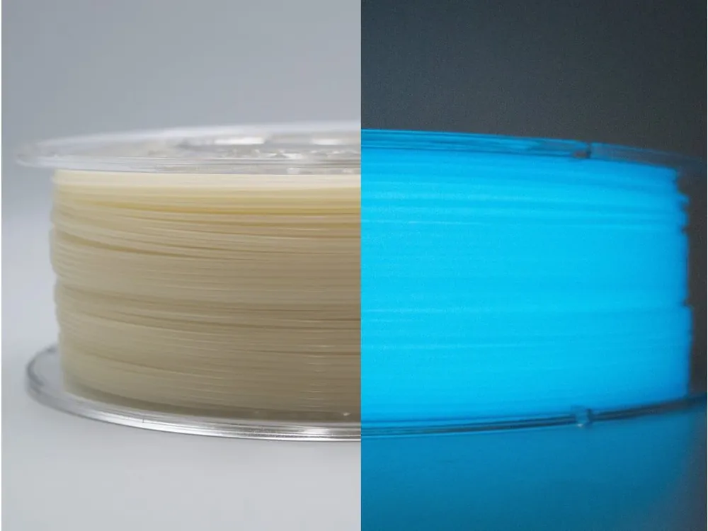 PLA filament 1,75 mm modrý svíticí ve tmě Devil Design 1 kg Výprodej